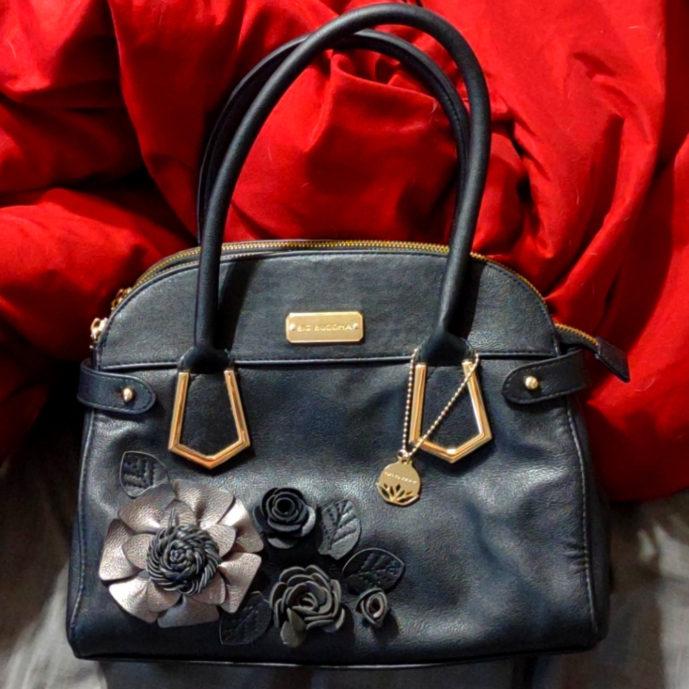 Big Buddha Floral Satchel Bag Flowers